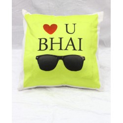 GRABADEAL Love You BHAI LED Light Cushion Gift for Sister
